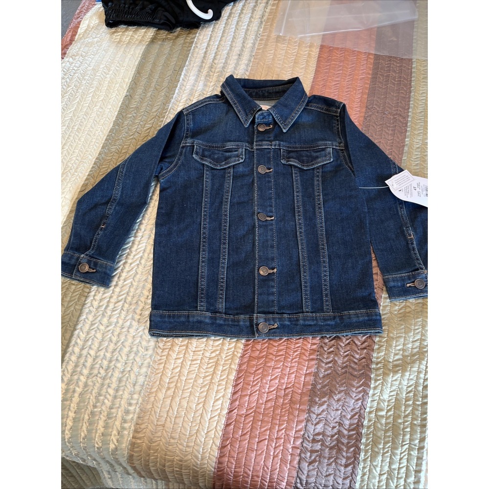 Wonder nation 4T toddler WN TB Denim Jacket blue Color With Button